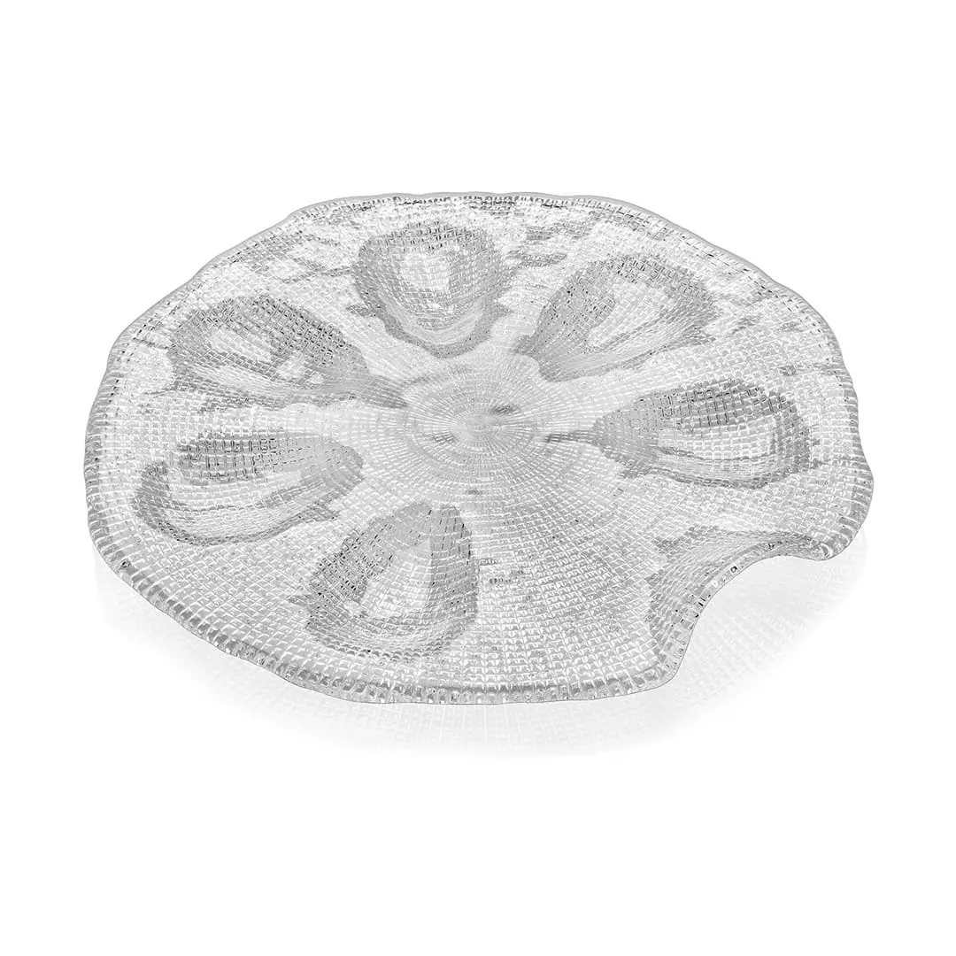 Diamanté piatto trasparente ostriche/lumache Ø 34 cm