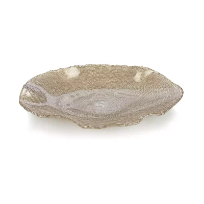 Folies taupe oval centerpiece 50x29 cm