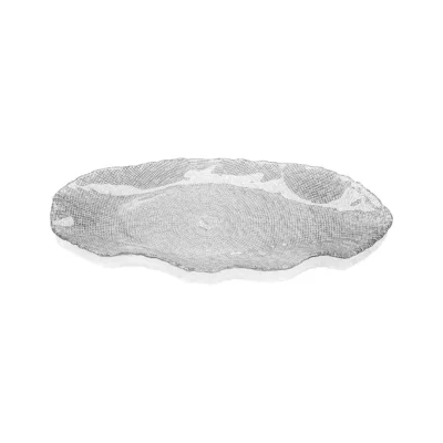 Folies transparent oval tray 52x22.5 cm