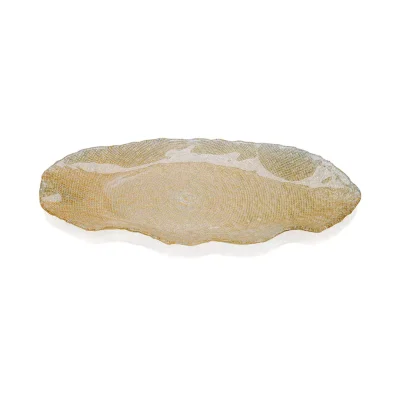 Folies gold oval tray 52x22.5 cm