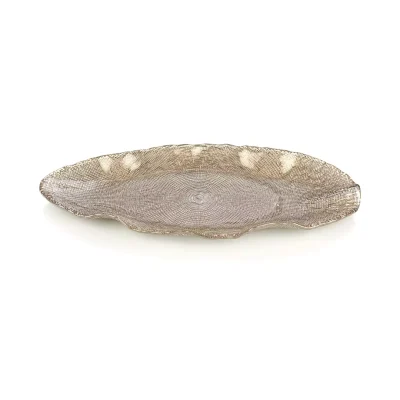 Folies taupe oval tray 52x22.5 cm