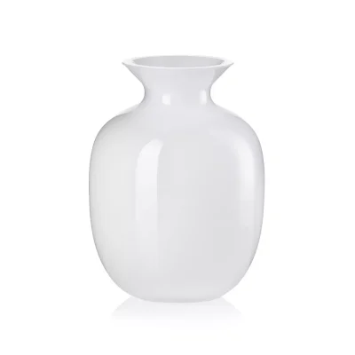 Rialto med white encased vase H 24 cm