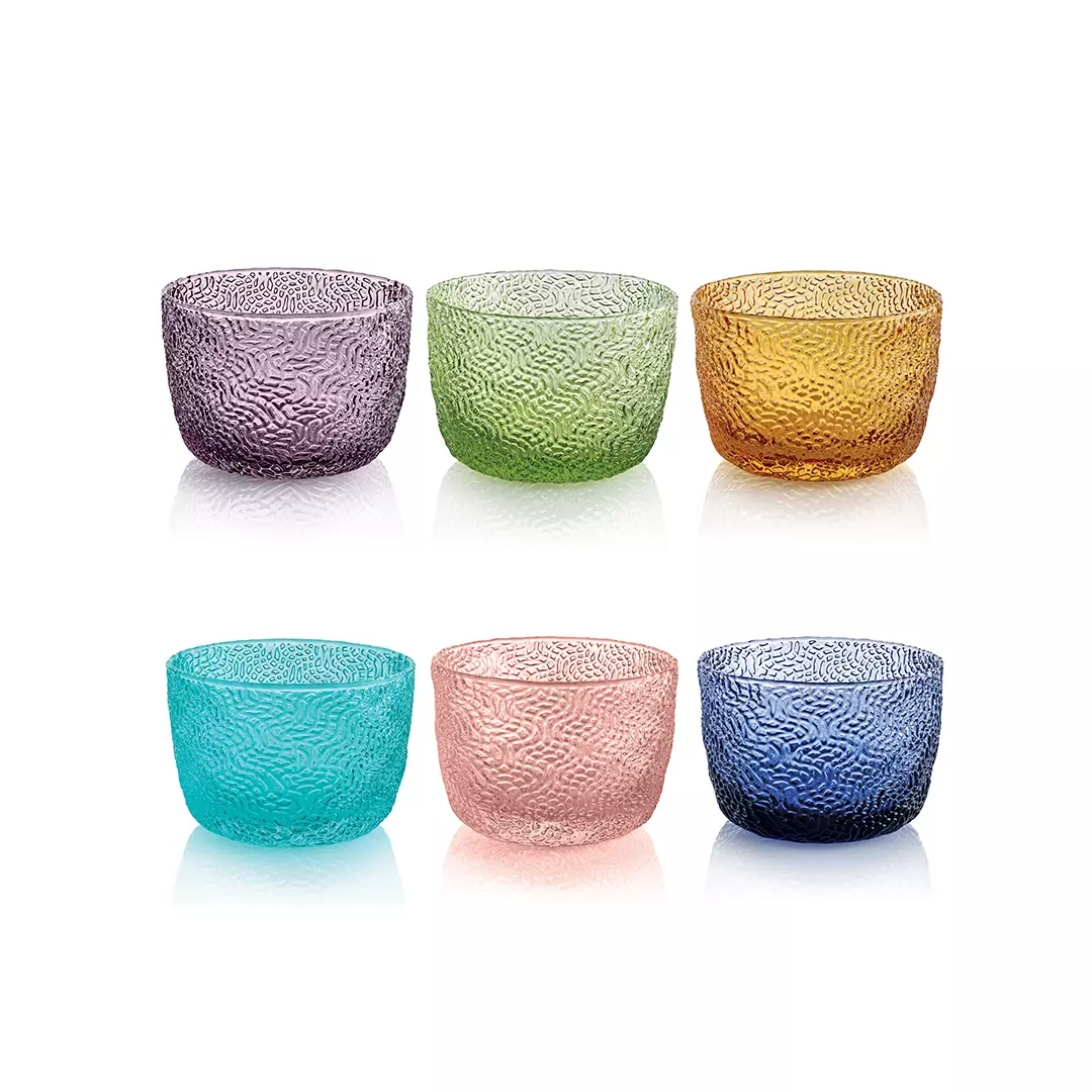 Tricot set of 6 cups assorted colors