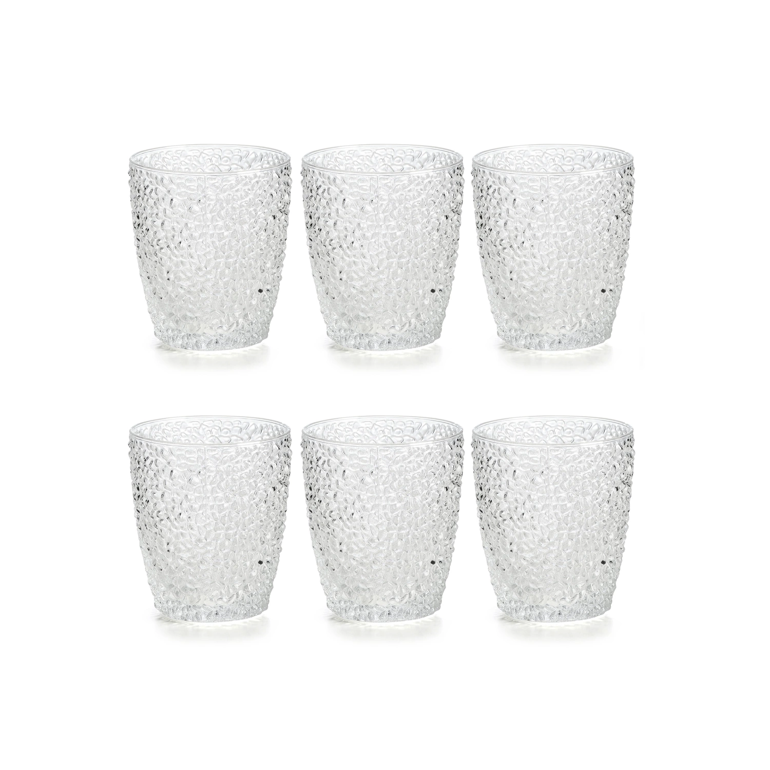 Special set of 6 transparent glasses