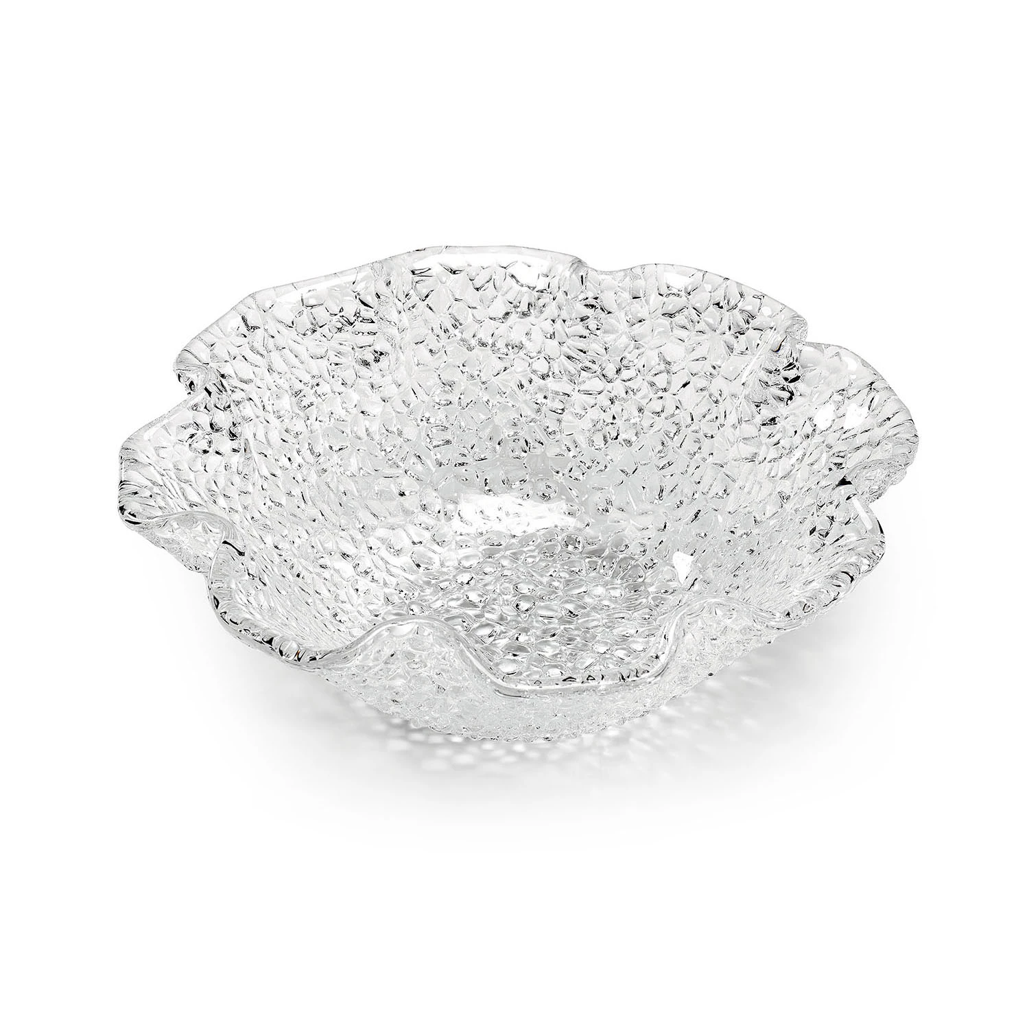 Special transparent scalloped bowl Ø 18 cm