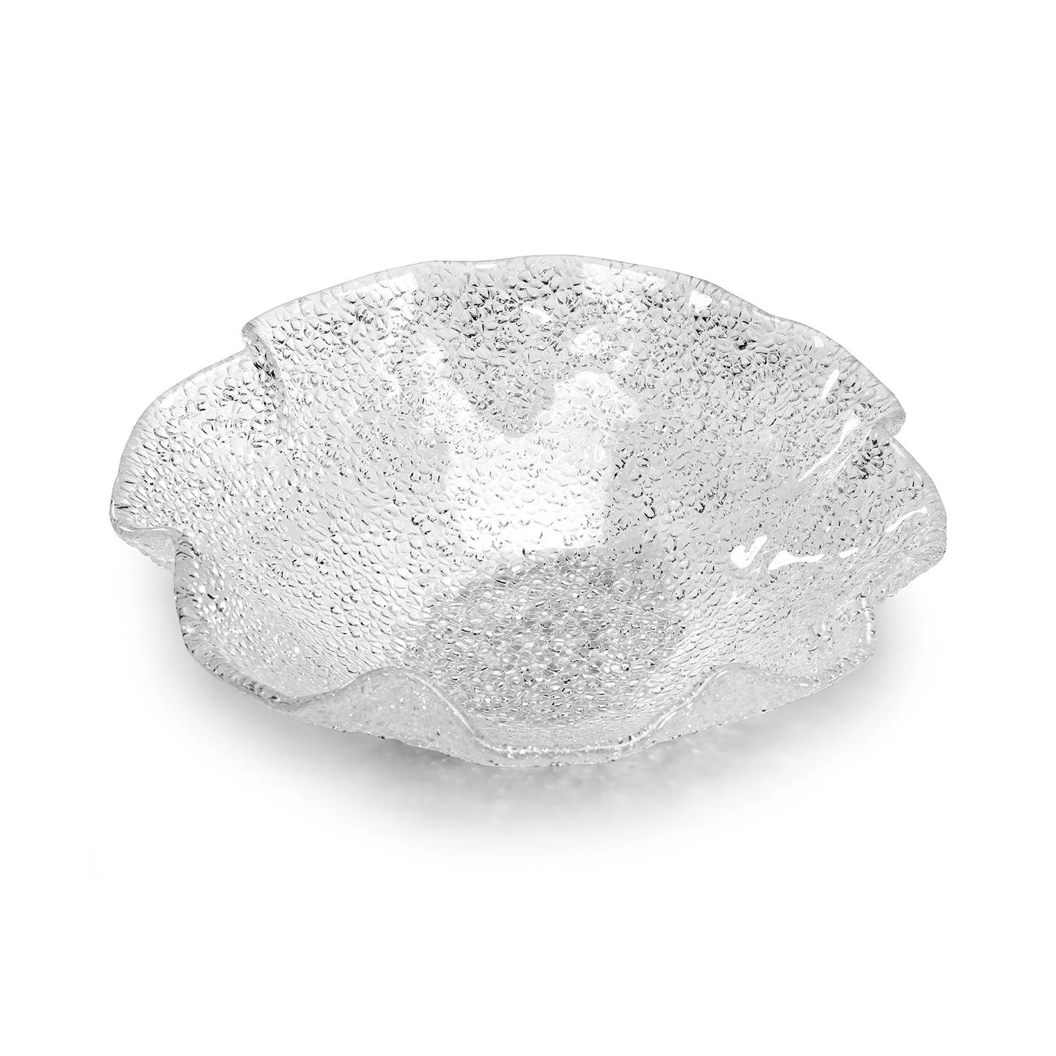 Special transparent scalloped bowl Ø 33 cm
